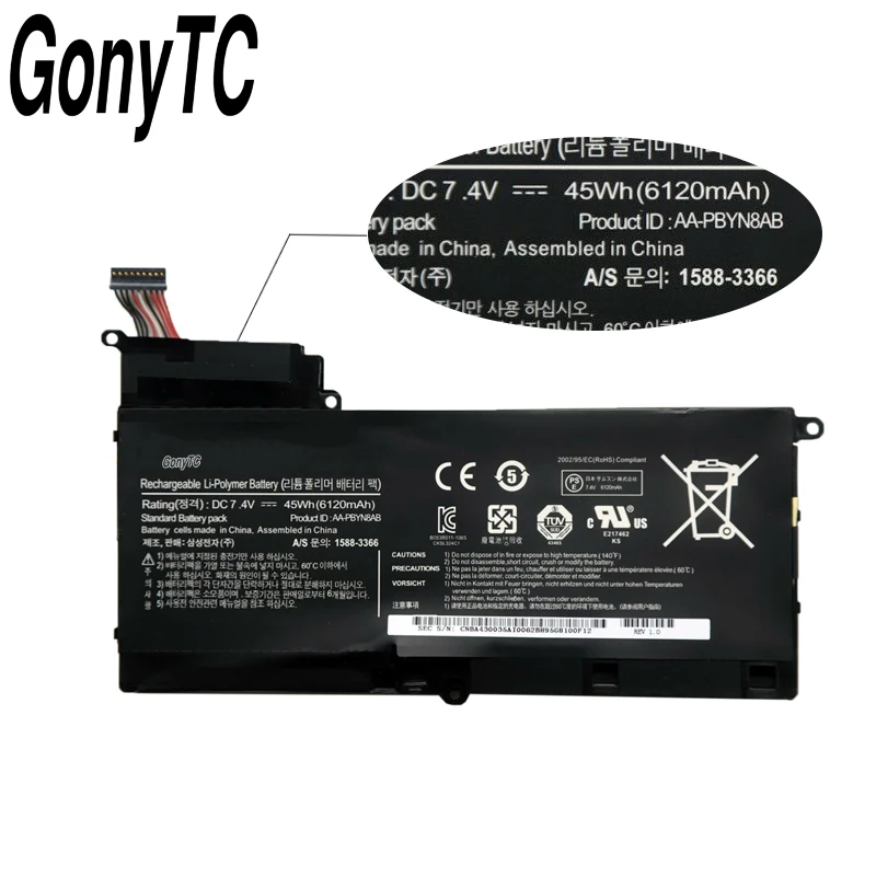 GONYTC AA PBYN8AB Аккумулятор для ноутбука SAMSUNG NP530U4B NP530U4C NP535U4C NP520U4C A08RUGenuine