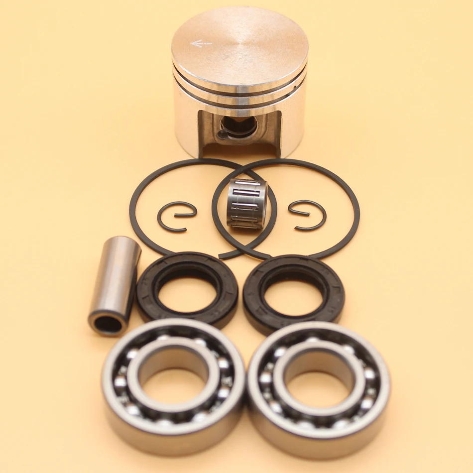 Комплект поршневых колец 38 мм с подшипником и сальником для двигателя бензопилы