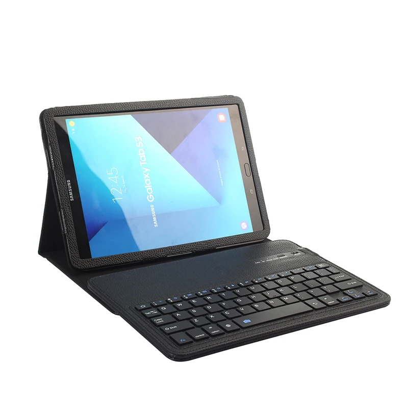 Роскошный чехол для Samsung Galaxy Tab S3 9 7 беспроводной bluetooth с клавиатурой T820 T825 кожаный
