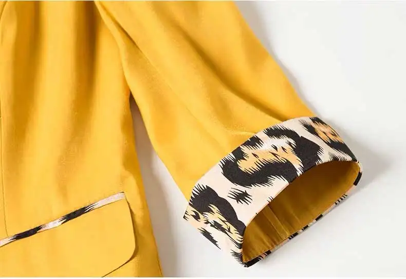 2019 Women's Chic Leopard Short Top Blazer Jacket Single Button Pockets England Style Female Lady Slim Coat Hot Sales C96121Z | Женская