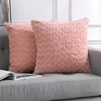 Rose Pink Декоративные наволочки для подушек роскошный искусственный пушистый мех мягкий чехол для подушки Декор розовый чехол s для дивана спальни автомобиля - Цвет: Rose Pink