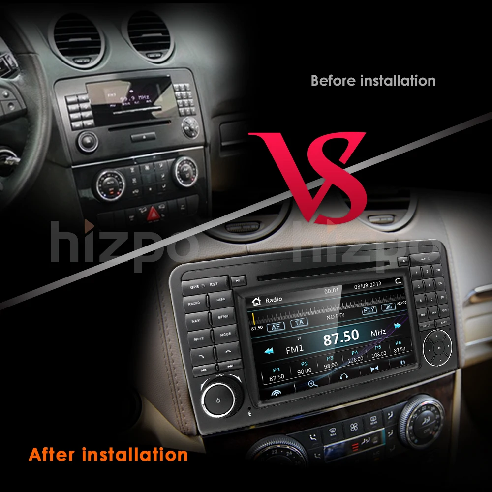 2 Din Автомобильный dvd-плеер gps для Mercedes/Benz/GL ML Класс W164 ML350 радио встроенный микрофон стальное колесо управления RDS DAB+ камера