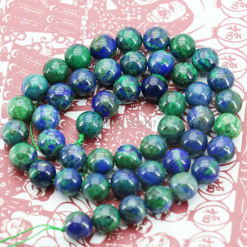

8mm Lapis lazuli Azurite Chrysocolla Beads Accessories Craft Loose Beads Semi Finished Stones Balls Jewelry Making Design 15inch