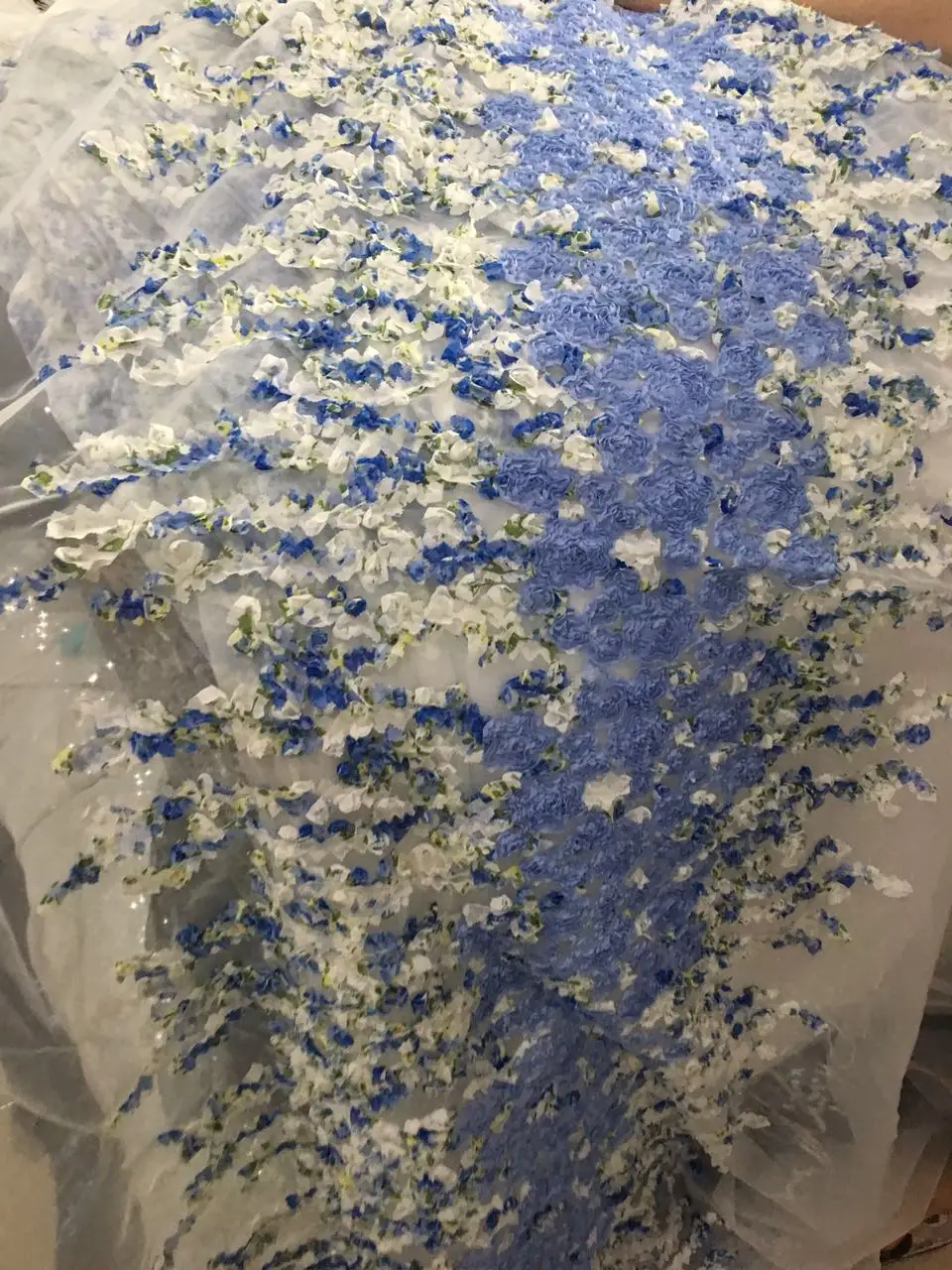 3yards=1lot new Full of flowers such as relief 3d Organza base fabric hazy beauty Light texture ornament latest fashion O0028 | Дом и сад