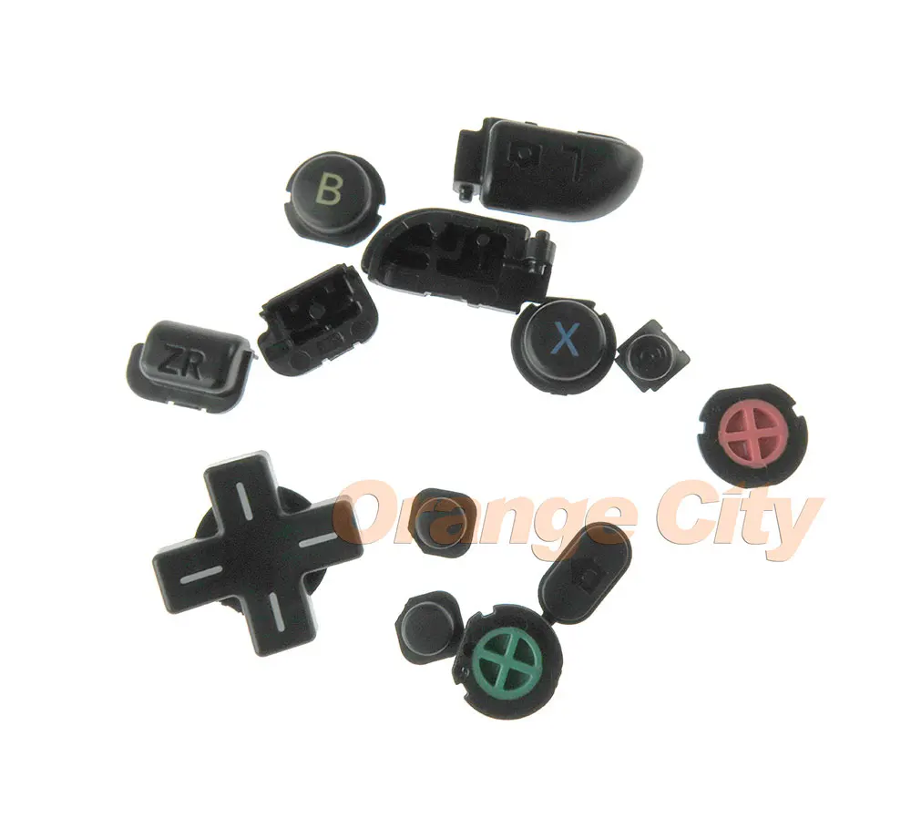 black Оригинальные детали для замены Кнопка ABXY LR ZL ZR дома пуговицы для нового 3DS XL LL 3dsxl/LL cosone Запчасти для авто - Цвет: black
