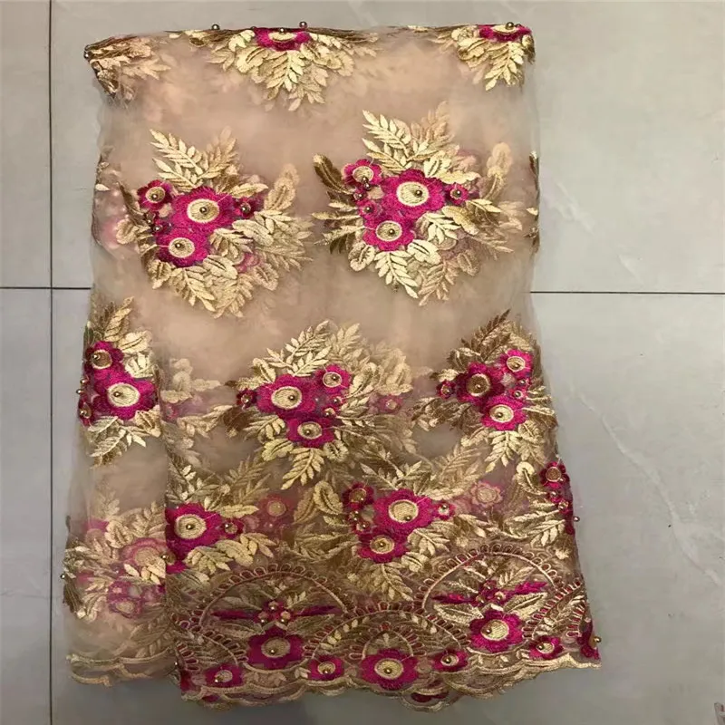 

2018 Latest African Laces Fabrics Embroidered African Guipure French Lace Fabric 2018 African French Net Lace Fabric 5Yards
