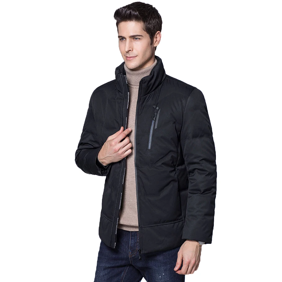 Новинка 2018 модная одежда большой размер Белый утиный пух мужская зимняя куртка