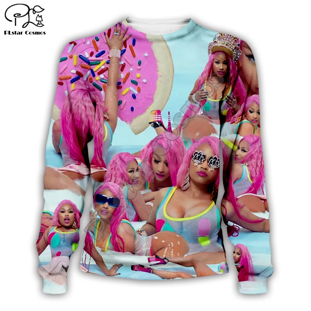 Сексуальная леди хип-хоп певец Nicki Minaj коллаж 3d печатных толстовки для женщин/мужчин с длинным рукавом толстовка на молнии harajuku мода с капюшоном