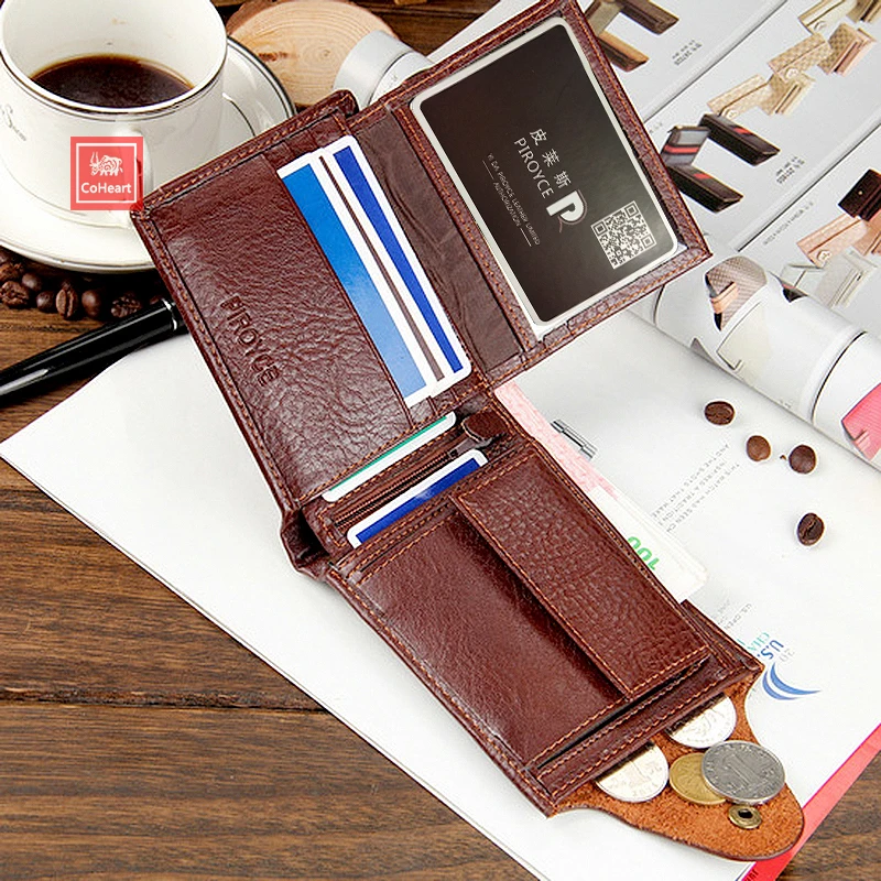 Leather wallet with coin pocket photo window men wallets quality guarantee zipper money bag hasp purse small clutch | Багаж и сумки