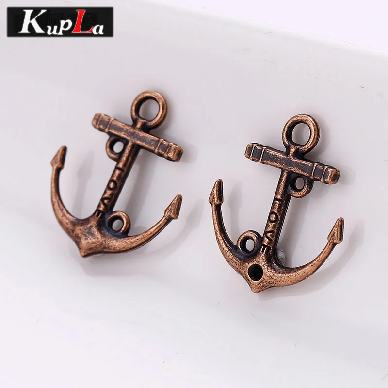 Kupla винтажные металлические подвески с надписью Love якорем сделай сам украшения