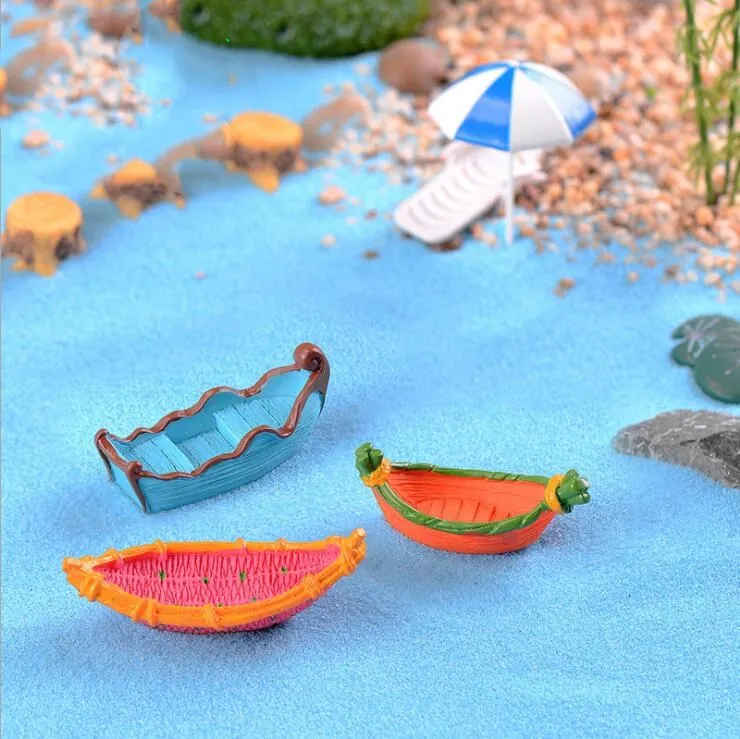 5 шт. 3d смолы лодка дом Фея Сад украшение дома мини ремесло Ландшафтный Декор