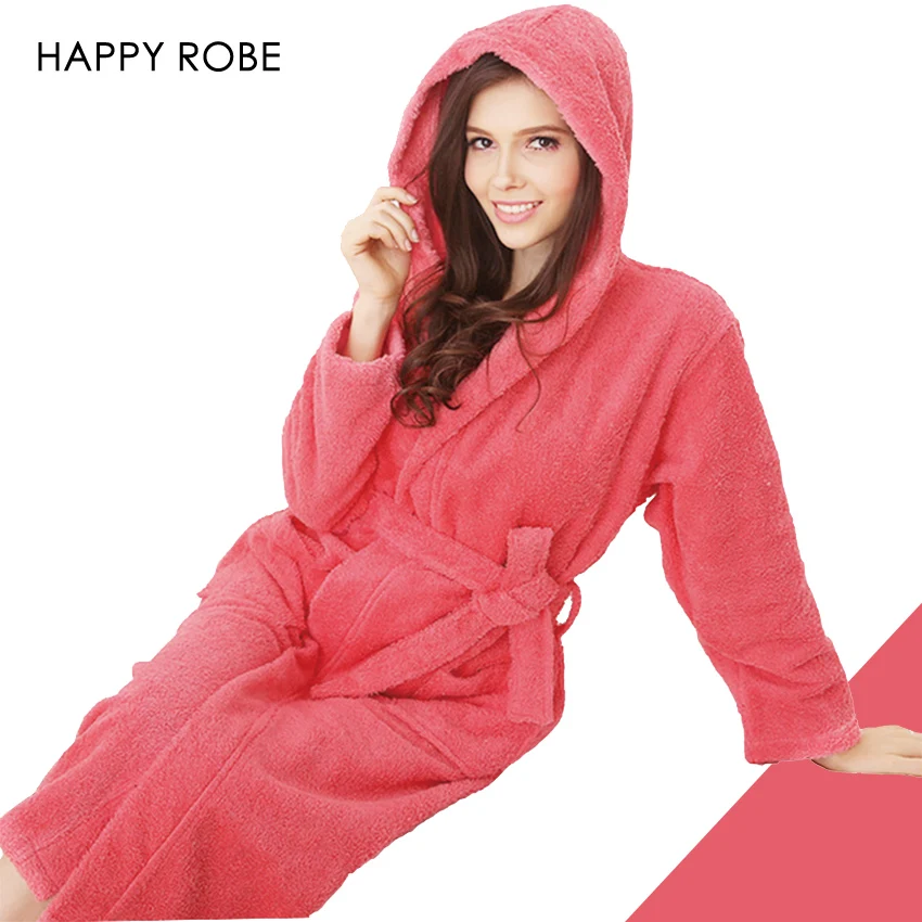 Банный халат с капюшоном из 100% хлопка для мужчин и женщин легко впитывает