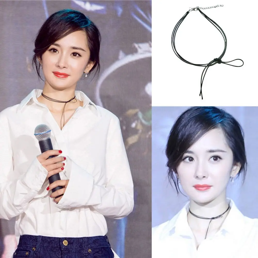 GEREIT Ретро этническое ювелирное изделие ручной работы Черное Кожаное колье