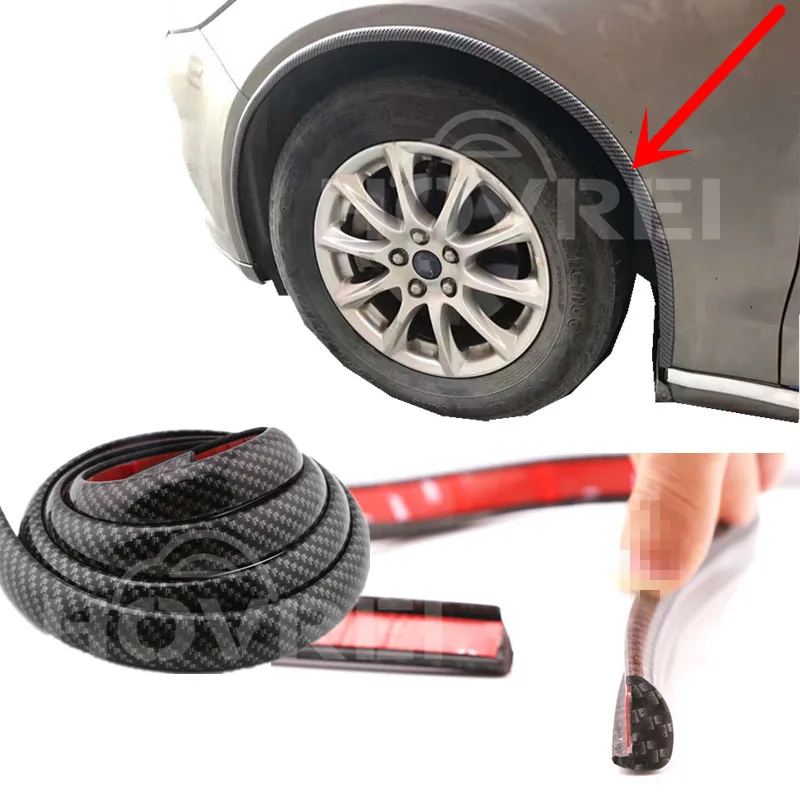 2 шт. автомобильный Стайлинг колеса 1 5 м брызговики для губ карбоновое волокно