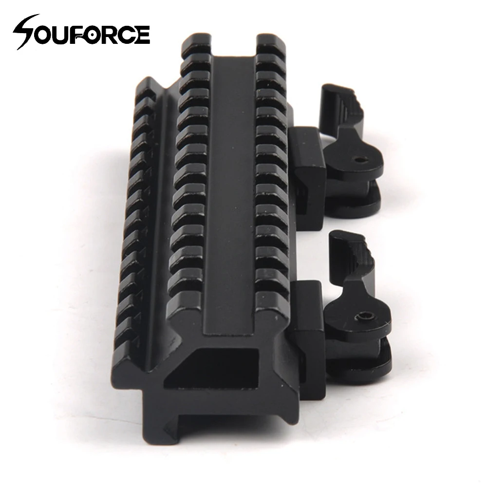 

New Tactical Riser Mount Quick Detach Double Rail 20mm Standard Picatinny Rail Fit for Hunting Rifle Airsoft of Gun Accessories
