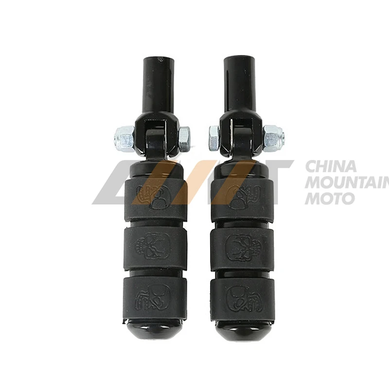 

Anti Vibration Rubber Skull Footpegs & Supports Mounts case for Harley Softail 00-06