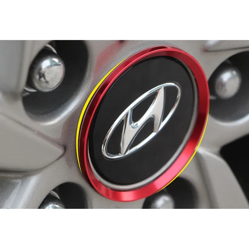 4 шт. подходит для hyundai Tucson 2015 центра колеса стикер из алюминиевого сплава новые