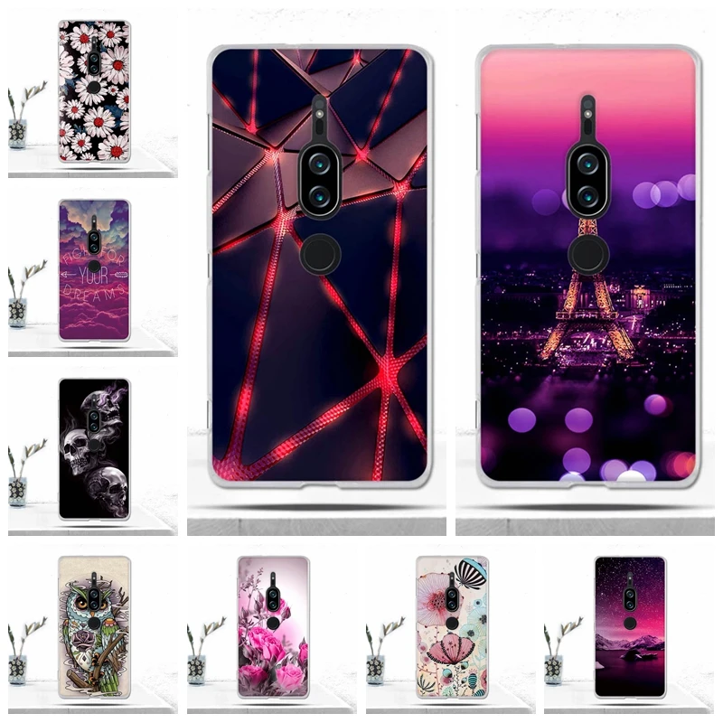 Чехлы Coque для Sony Xperia XZ2 Премиум чехол Чехол Мягкий ТПУ силиконовый телефона Fundas