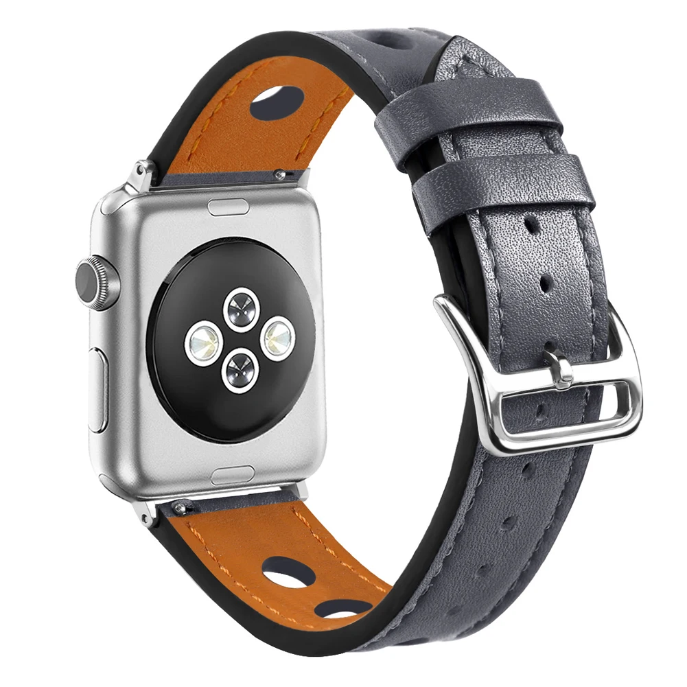 Наручные кожаные ремешки для Apple Watch 38 мм 42 модные iwatch высокое качество пряжкой