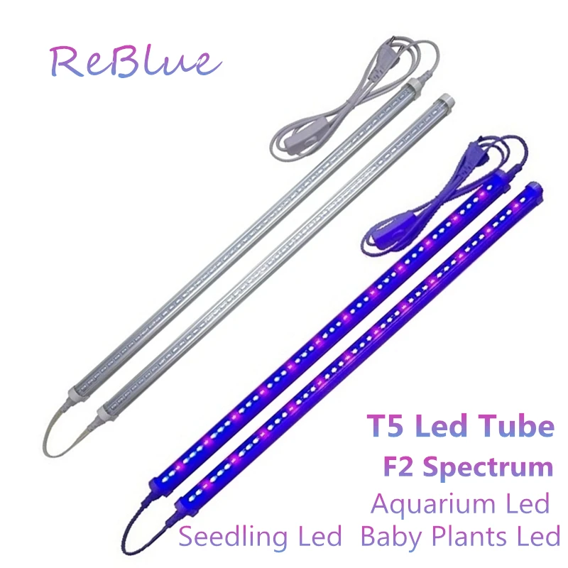 ReBlue ламповый светодиодный светильник T5 110 В 220 интегрированный Led 57 см 24 Вт 48 шт. 0 5
