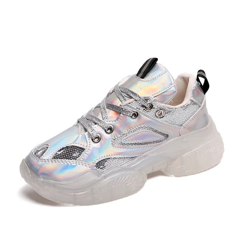 Breathable Mesh Sneakers Women Casual Shoes Comfortable Rubber Flat Shoes Women Vulcanized Shoes Lace-up Autumn Women Shoes