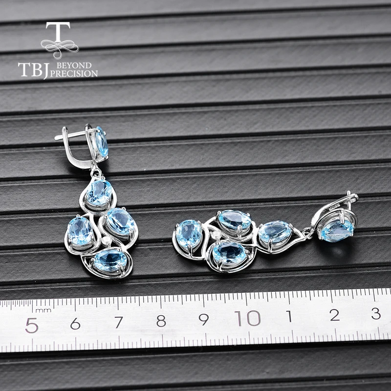 Женские свадебные серьги TBJ большие из стерлингового серебра 925 пробы с