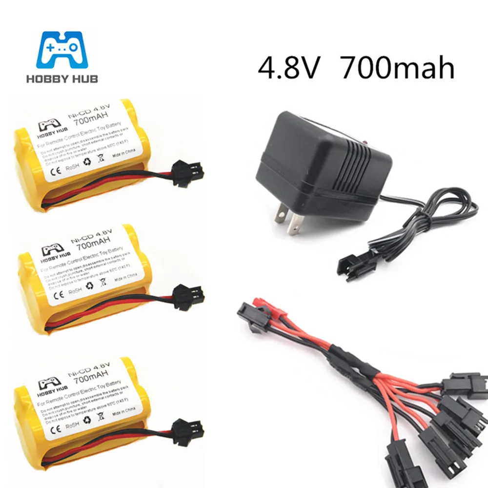 Hobby hub ni-cd 4 8 в 700 мАч аккумулятор с зарядным устройством 5 1 для управления
