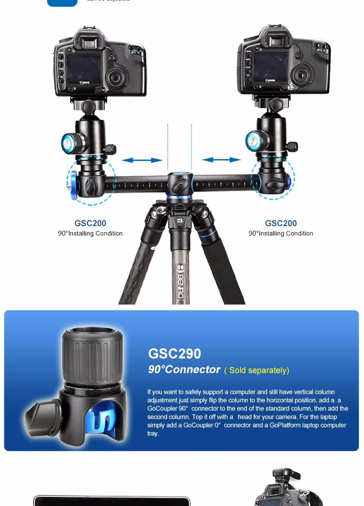 Benro GC258T штативы из углеродного волокна для камера 4 Раздел сумка Максимальная загрузка 14 кг DHL