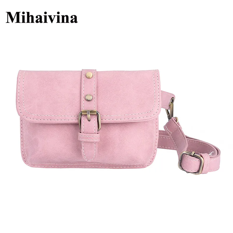 

Vintage Waist Pack Hand Free Bag Women Leather Waist Belt Bags Fit For Iphone plus Female Pouch Money Bag Fanny Pack