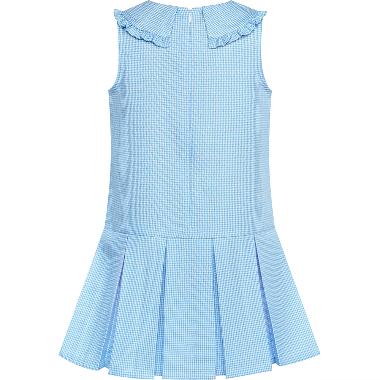 Sunny Fashion платья для девочек новогодние костюмы Плиссированный Белый Черный Плед