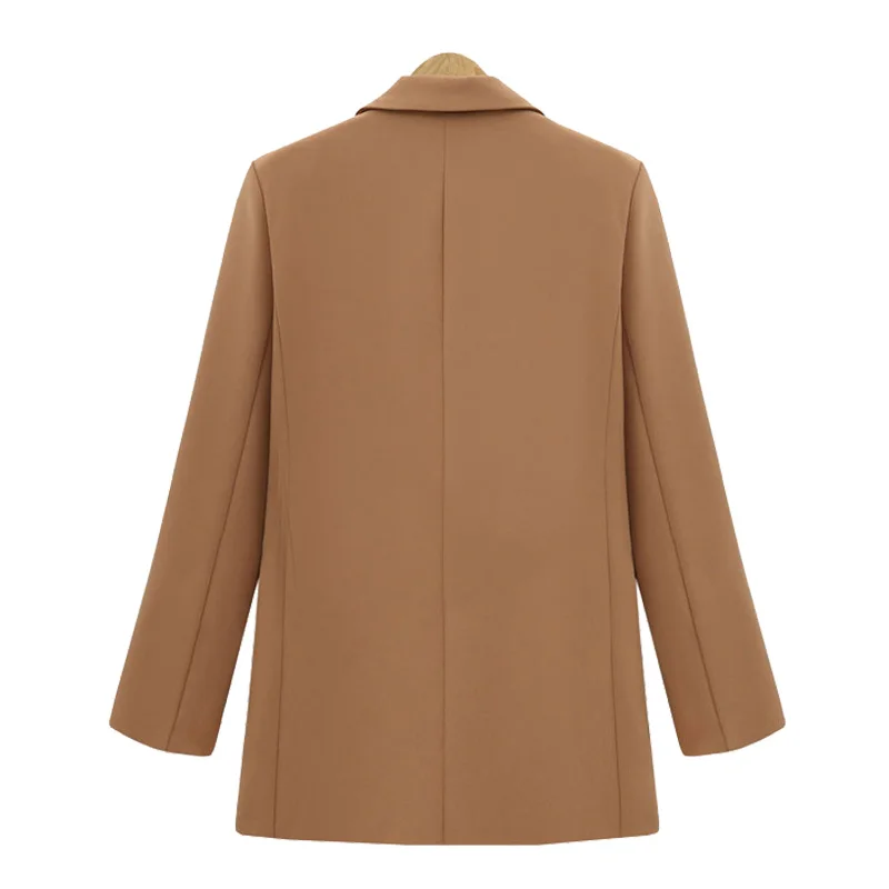 Для женщин блейзер Повседневное прямо двубортный карман Офисные женские туфли