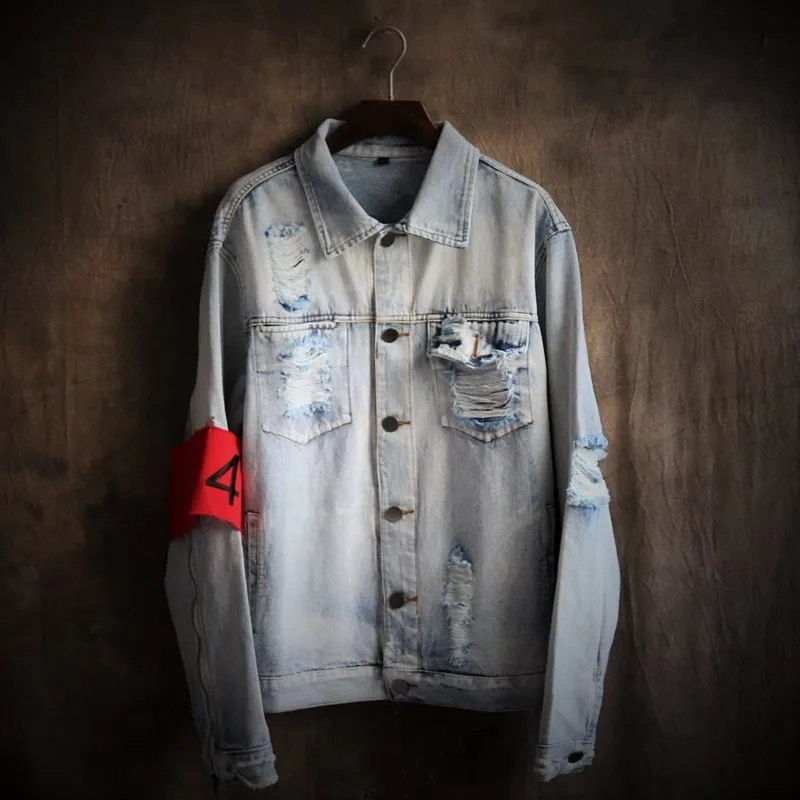 2016 новая зимняя куртка мужские куртки и пальто с нашивками дырками бомбер