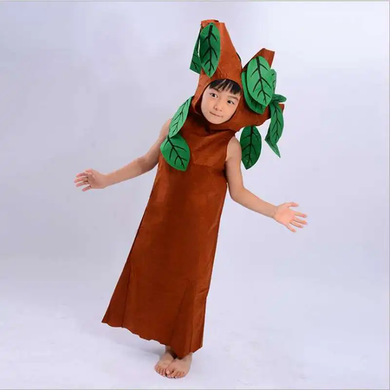 Детская одежда для представления окружающей среды Большая с деревьями платье