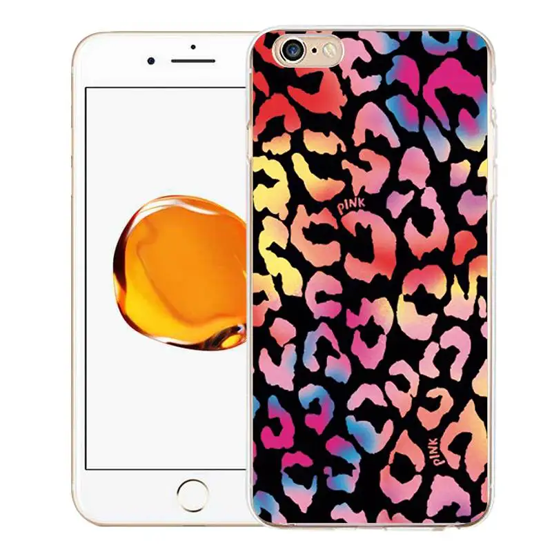 QMSWEI TPU Clear Phone Case For iPhone 6 6s 7 8plus x Soft Strip Leopard Print Painted Back Cover Free shipping 4 5se |