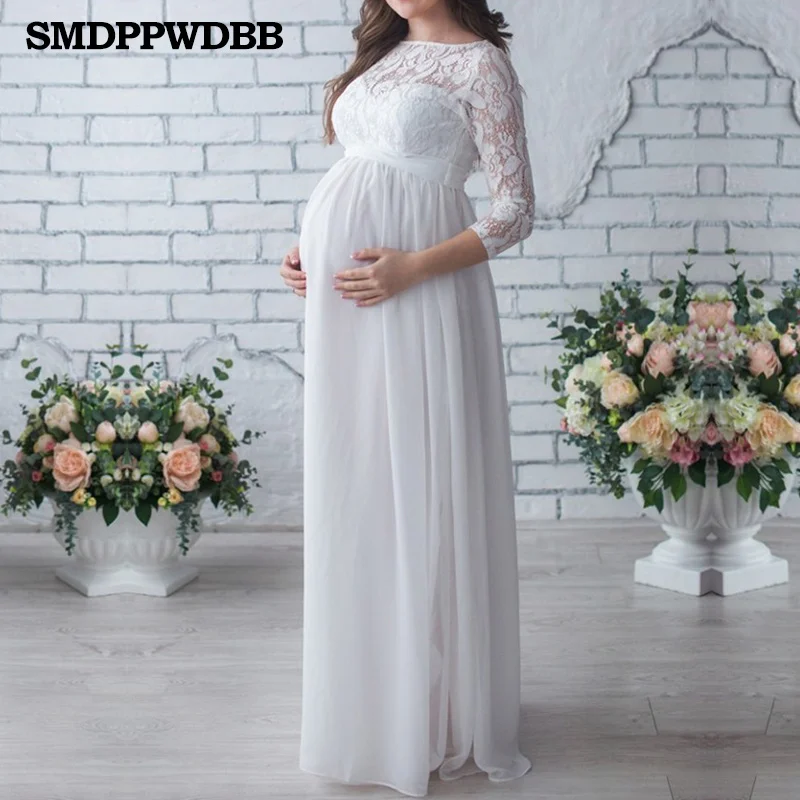 SMDPPWDBB кружевные платья для беременных плюс размер платье шифоновое реквизит
