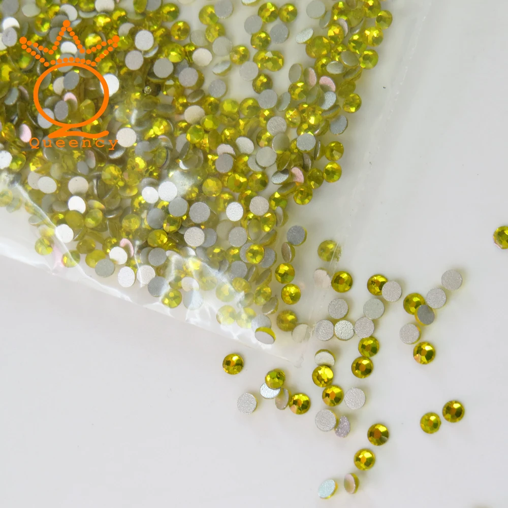 Известь Цвет ногтей Стразы клей для наклеек на одежде SS3-SS30 Flatback стразы s DIY Стекло