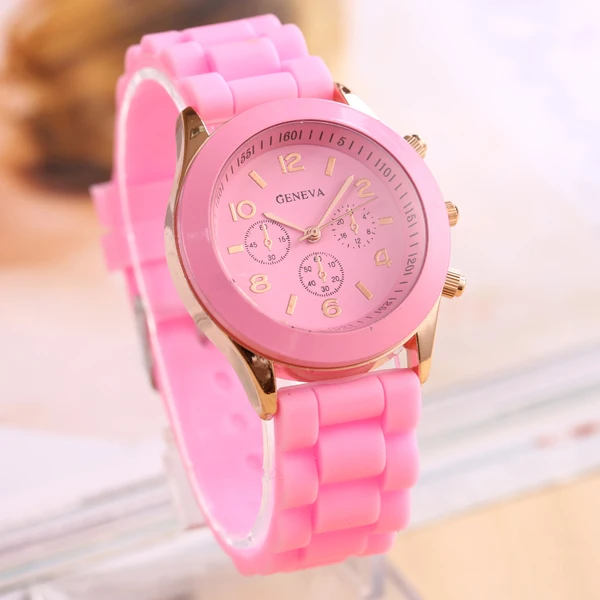 Силикон часы женева Simple и общий студент пары кварцевый Relogio Feminino Relojes наручные |