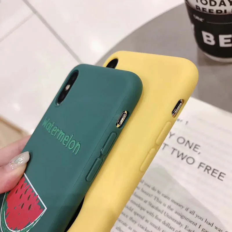 Мягкий силиконовый чехол GYKZ с летними фруктами для iPhone XS MAX XR 7 8 6 6s Plus телефона