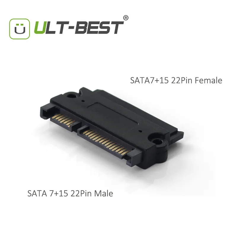 ULT Best SATA адаптер Папа мама 7 + 15 22P Male to Женский конвертер Черный|adapter sata|sata maleconverter