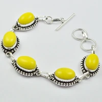 yellow agates bracelet 20 5 cm b2892