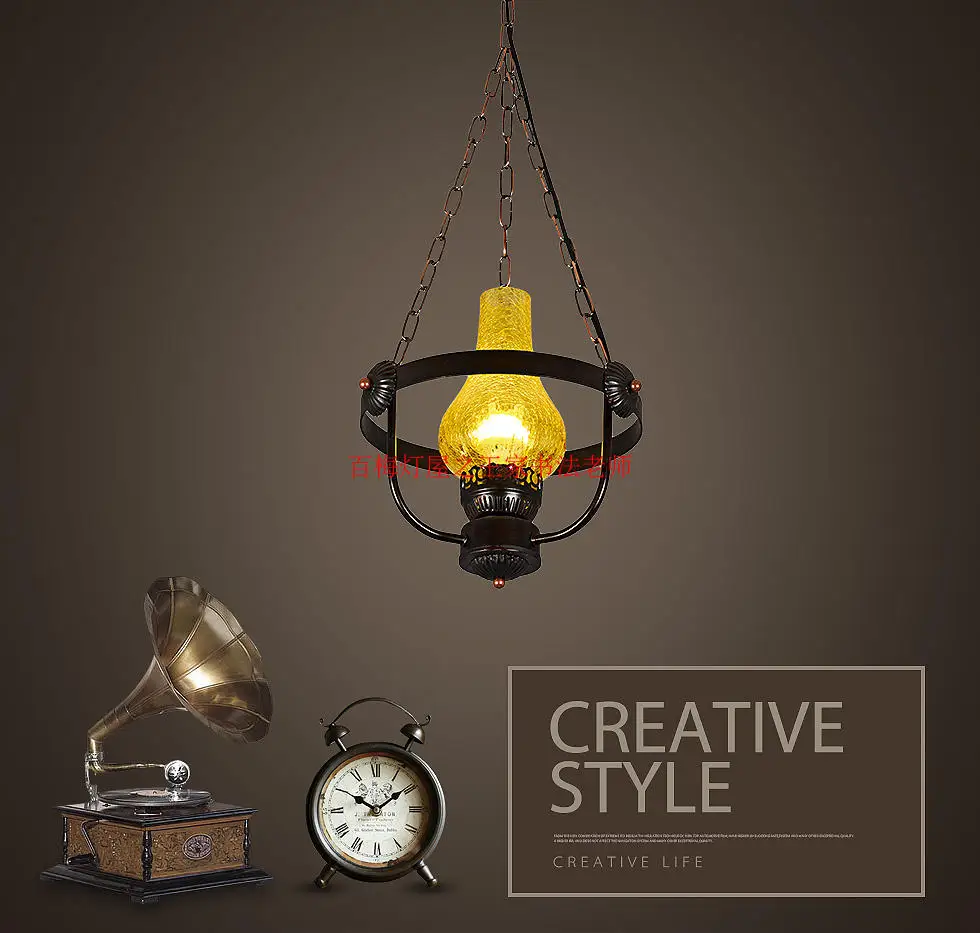 Винтаж ностальгические фонарь стилизованный под керосиновую лампу подвесной