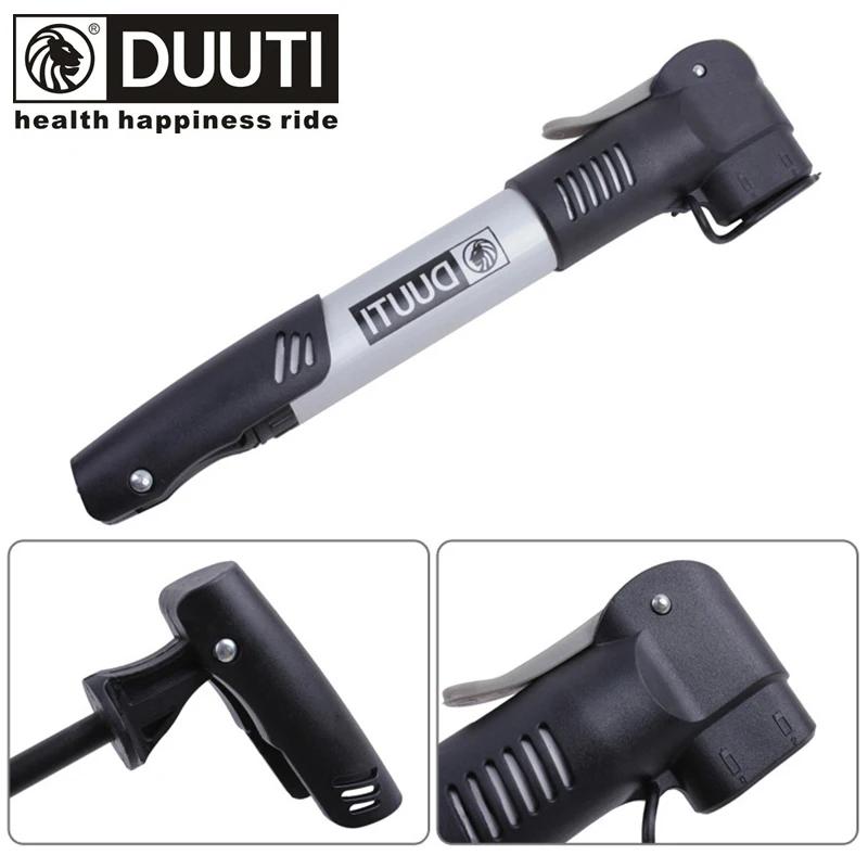 Велосипедный мини насос DUUTI портативный воздушный из алюминиевого сплава для