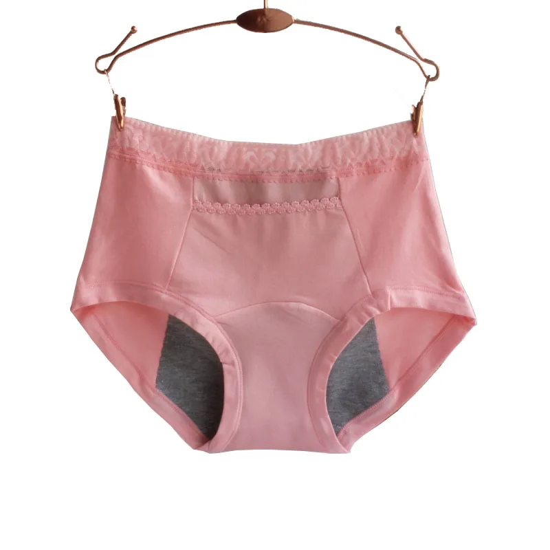 

Женские физиологические трусики одного размера из органического хлопка, нижнее белье для периода цикла с высокой талией, герметичные хипст...