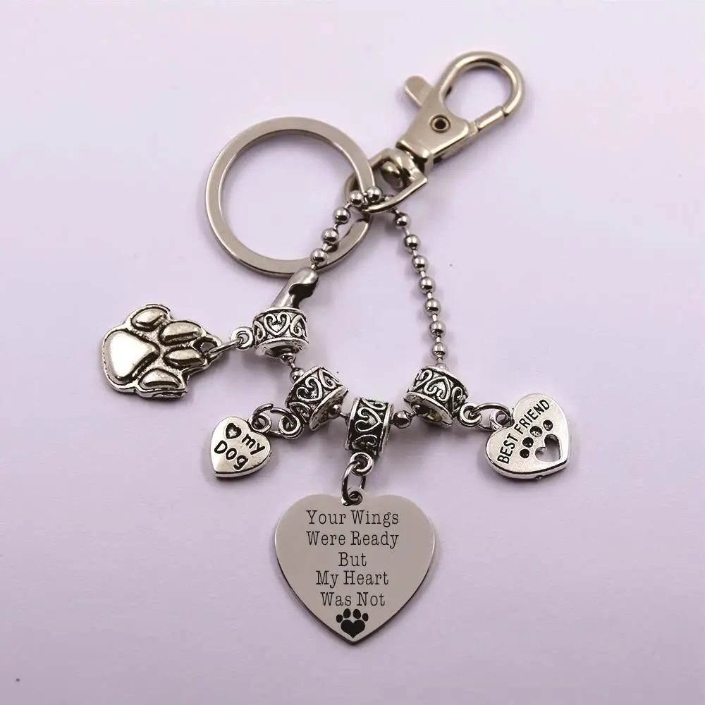 

your wings were ready but my heart was not,pet loss,pet owner,best frined,dog lover present,pendant keychain