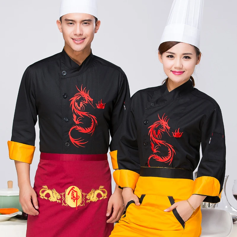Новая летняя униформа шеф повара с длинными рукавами однобортная форма для