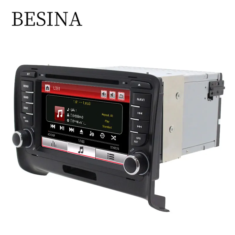 Besina два Din 7 дюймов Автомобильный DVD плеер для AUDI TT 2006 2012 стереоплеер gps навигация