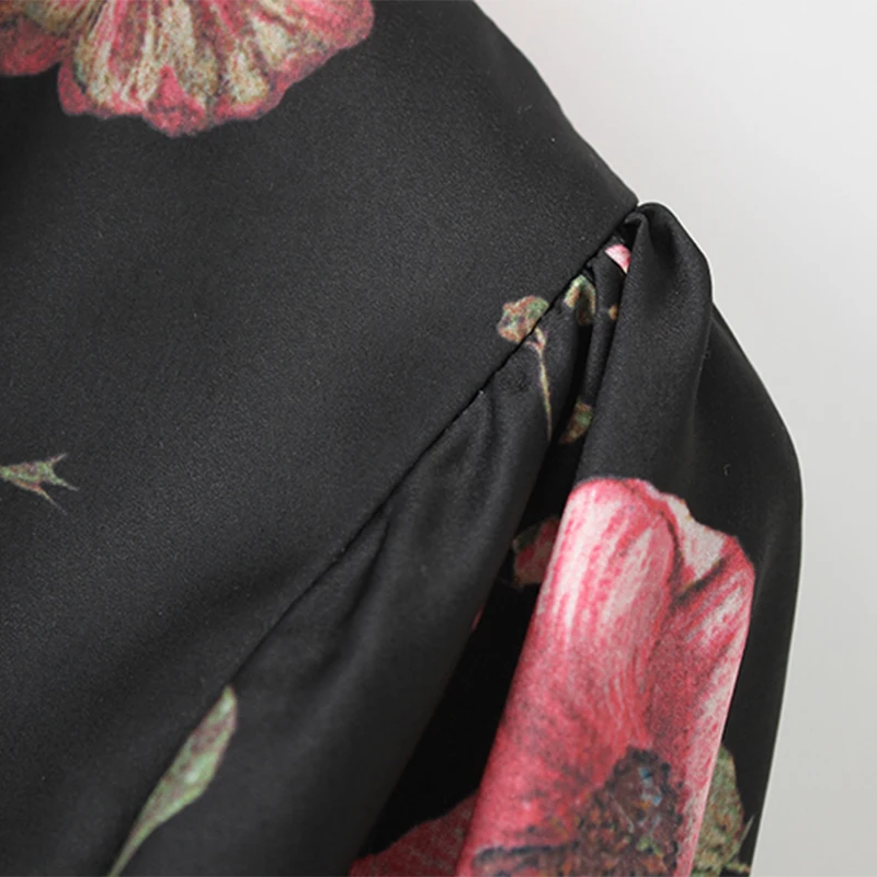 Women Long Sleeve Bohemian Jumpsuit 2019 New Lady Floral Printed Short Playsuit Evening Party Casual Black Jumpsuit&ampRomper | Женская