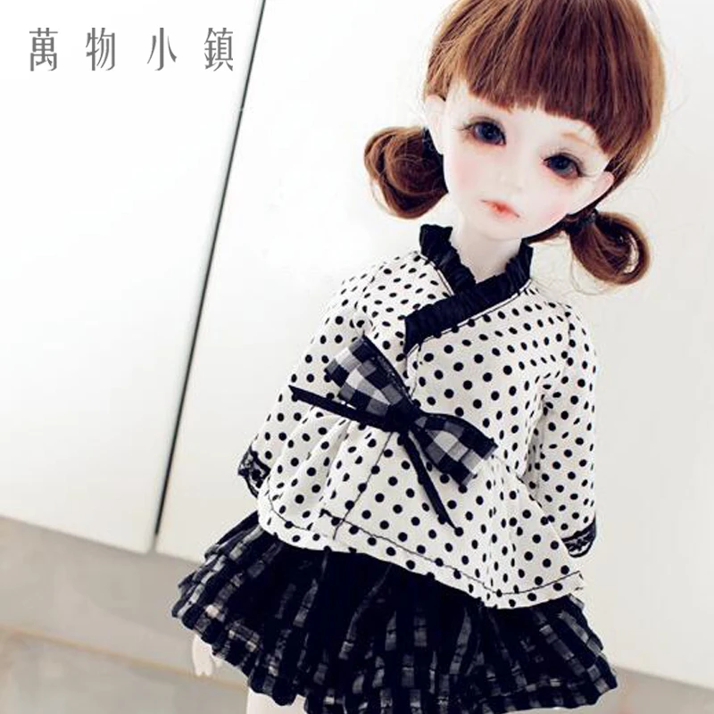 Новые 1/3 1/4 1/6 BJD SD MSD YOSD AE одежда сладкий платье в клетку/одежда/костюм(2 шт.) рубашка