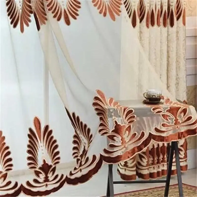 color 2 cloth Новые европейские Роскошные бархат шениль вышитые шторы для спальни на заказ шторы для гостиной роскошные виллы - Цвет: color 2 cloth
