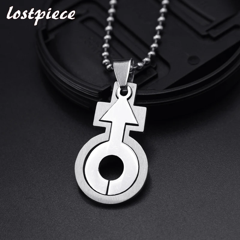 Lostpiece 2018 Новый Серебряный Цвет Нержавеющая сталь символ Мальчик мужской кулон